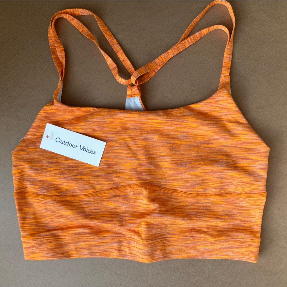 NWT Outdoor Voices Orange Sports Bra / Crop Top
